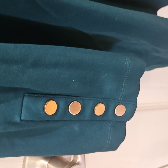 Chicos Dark Green Boat Neck Tunic Style Sweater Sz 3 (XL) - Picture 4 of 8